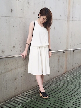 「A part by（アパートバイ）のアイテム（オールインワン・サロペット）」を使った、ayu◡̈さん（レディース・162cm）の夏コーディネート