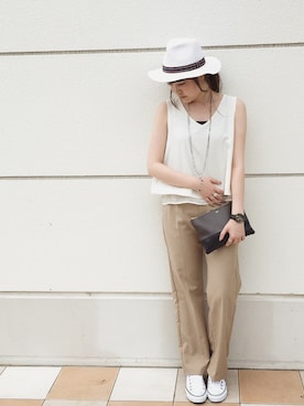 「A part by（アパートバイ）のアイテム（オールインワン・サロペット）」を使った、ayu◡̈さん（レディース・162cm）の夏コーディネート