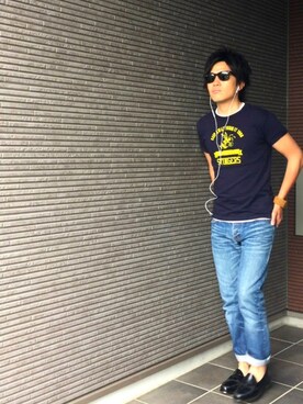 「NOLLEY’S（ノーリーズ）のアイテム（トップス）」を使った、TETUさん（メンズ・165cm）の夏コーディネート