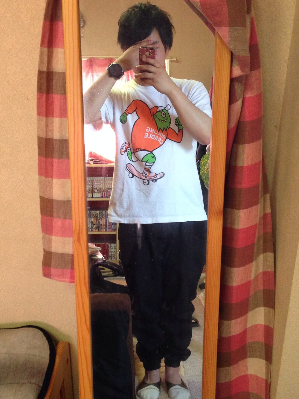 「低身長、XLARGE、ロリクレ」｜「ROLLING CRADLEのアイテム（Tシャツ/カットソー、ホワイト系）」を使った、しけーやさん（メンズ・163cm）の夏コーディネートの1枚目の写真