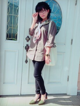 「NICE CLAUP（ナイスクラップ）のアイテム（ハンチング/ベレー帽）」を使った、さつきさん（レディース・161cm）の秋コーディネート