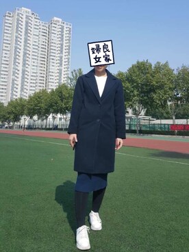 「Honeys（ハニーズ）のアイテム（ダッフルコート）」を使った、6到一定要瘦下去的小6さん（レディース・157cm）の秋コーディネート