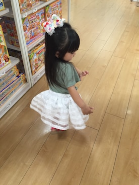 「うしろ姿」｜「アイテム（その他）」を使った、るう♡さん（キッズ・80cm）の夏コーディネート