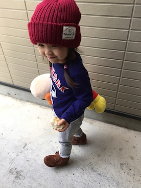 「スエット」｜るう♡さん（キッズ・90cm）の秋コーディネート