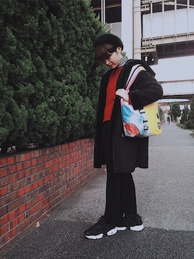 「BUBBLES（バブルス）のアイテム（帽子）」を使った、ume...さん（レディース・163cm）の冬コーディネート