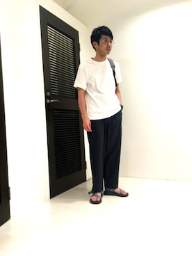 「Scye（サイ）のアイテム（Tシャツ/カットソー）」を使った、BABAさん（メンズ・166cm）の夏コーディネート