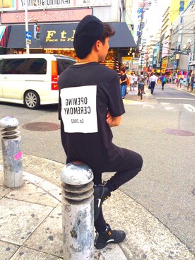 「OPENING CEREMONY（オープニングセレモニー）のアイテム（Tシャツ/カットソー）」を使った、YUSUKEさん（メンズ・173cm）の夏コーディネート