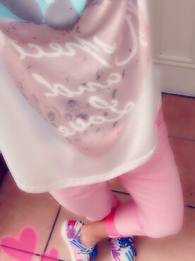 「アイテム（その他パンツ、ピンク系）」を使った、ももかさん（レディース・148cm）の夏コーディネート