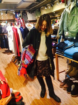 「tweedmill」｜「アイテム（その他アウター）」を使った、さゆるゆるさん（レディース・155cm）の秋コーディネート