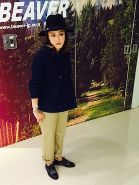 「TIGRE BROCANTE（ティグルブロカンテ）のアイテム（その他アウター）」を使った、さゆるゆるさん（レディース・155cm）の秋コーディネート