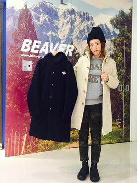 「カモフラパンツ」｜「アイテム（その他アウター）」を使った、さゆるゆるさん（レディース・155cm）の秋コーディネート
