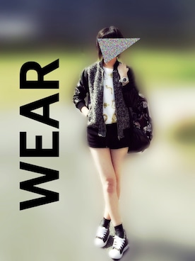 「one way（ワンウェイ）のアイテム（ブルゾン）」を使った、Fujiʚ♡ɞさん（レディース・160cm）の秋コーディネート