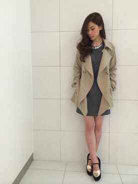 「MIIA（ミーア）のアイテム（ジャケット/アウター）」を使った、YURINAさん（レディース・166cm）の夏コーディネート