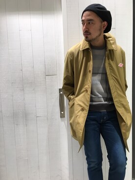 「アイテム（ステンカラーコート）」を使った、Yusuke Tanakaさん（メンズ・173cm・30代）の冬コーディネート