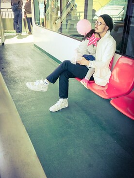 「アイテム（ステンカラーコート）」を使った、Yusuke Tanakaさん（メンズ・173cm・30代）の春コーディネート