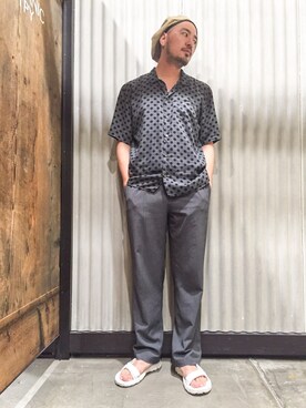 「soe（ソーイ）のアイテム（トップス）」を使った、Yusuke Tanakaさん（メンズ・173cm）の春コーディネート