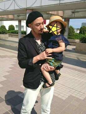 「soe（ソーイ）のアイテム（トップス）」を使った、Yusuke Tanakaさん（メンズ・173cm）の夏コーディネート