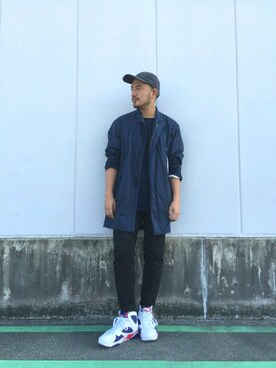 「CIAOPANIC TYPY（チャオパニックティピー）のアイテム（チェスターコート）」を使った、Yusuke Tanakaさん（メンズ・173cm）の夏コーディネート