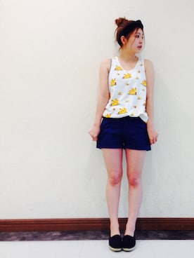 「ショーパン」｜「アイテム（その他シューズ）」を使った、chikaさん（レディース・153cm）の春コーディネート