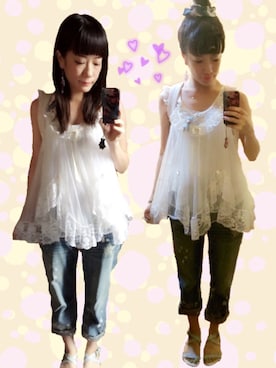 「Nile PERCH（ナイルパーチ）のアイテム（アクセサリー）」を使った、ミーコさん（レディース・157cm）の夏コーディネート
