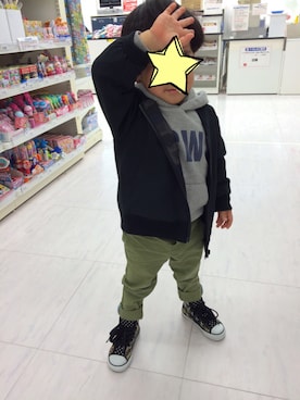 「RCWB（アールシーダブリュービー）のアイテム」を使った、RyuRyuさん（キッズ・90cm）の冬コーディネート