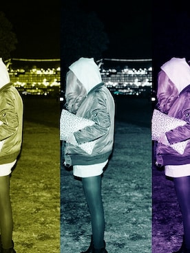 「アイテム（ミリタリージャケット、ブラウン系）」を使った、♡AiMi♡さん（レディース・147cm）の冬コーディネート