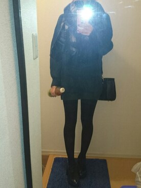 「LILY BROWN（リリーブラウン）のアイテム（その他シューズ）」を使った、♡AiMi♡さん（レディース・147cm）の冬コーディネート