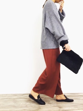 「アイテム（クラッチバッグ）」を使った、yodaさん（レディース・167cm）の秋コーディネート