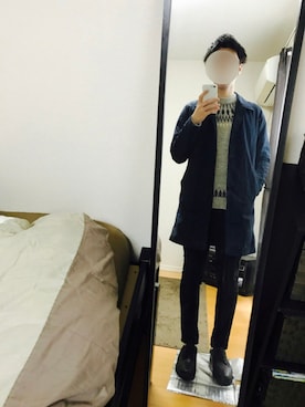 「アイテム（ステンカラーコート）」を使った、ひさん（メンズ・172cm・10代）の秋コーディネート