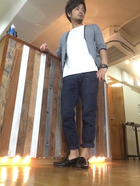 「DSQUARED2（ディースクエアード）のアイテム（カーディガン/ボレロ）」を使った、K.NAKAMURAさん（メンズ・167cm）の春コーディネート