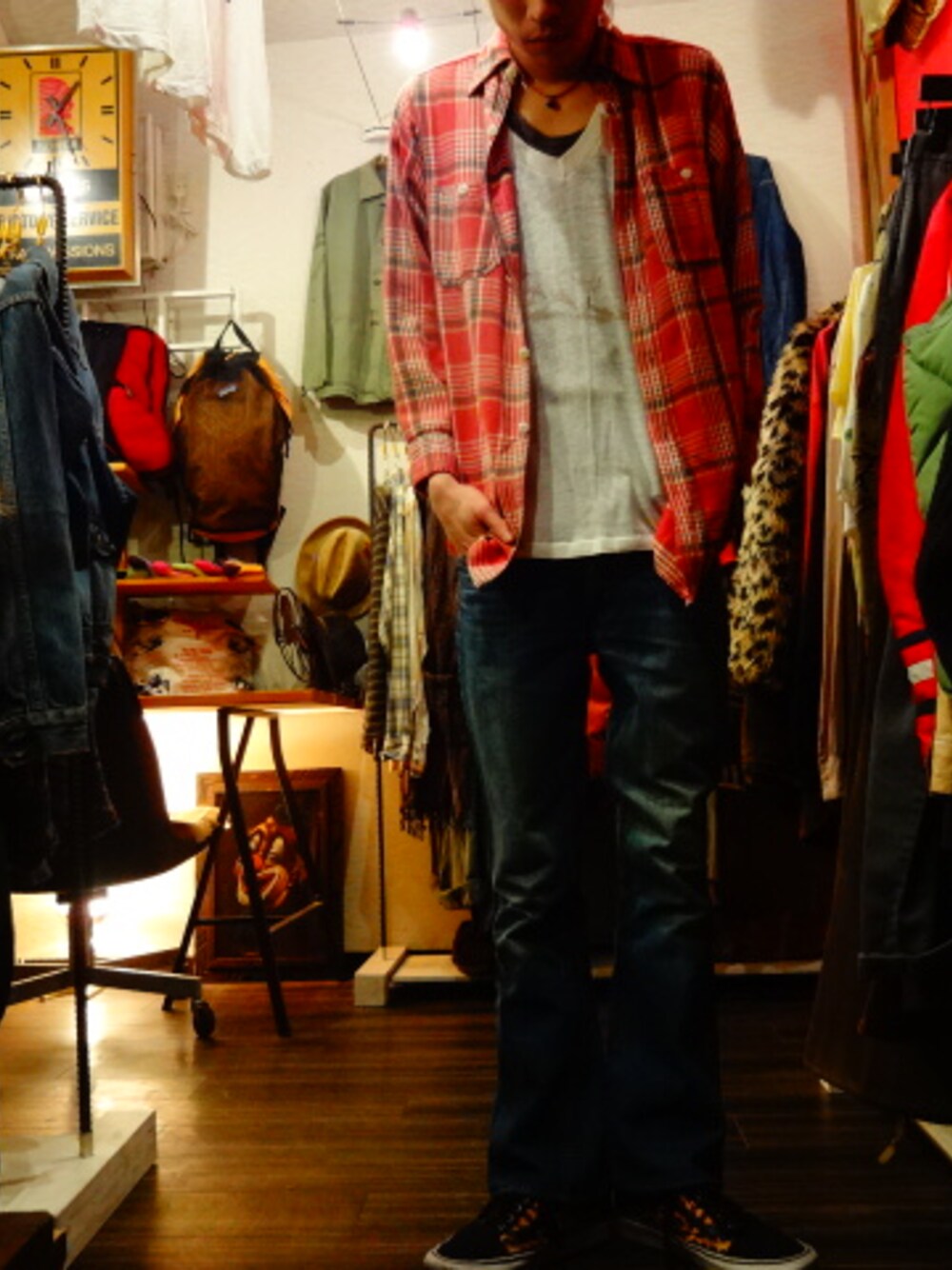 中尾聖隆さんの「60's　Flannel-Shirts」を使ったコーディネート