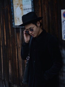 「COACH」｜「アイテム（トレンチコート）」を使った、春岡桐人さん（メンズ・183cm）の冬コーディネート