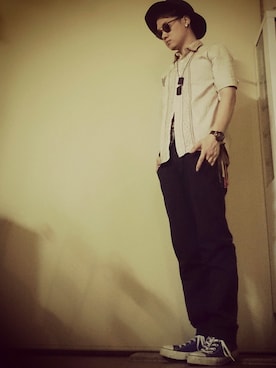 「hat」｜MUNEさん（メンズ・171cm）の夏コーディネート