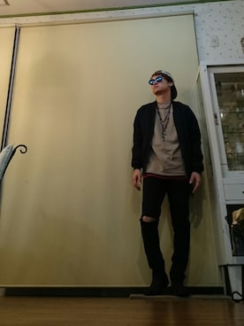 「ネイル」｜「アイテム（ブルゾン）」を使った、MUNEさん（メンズ・171cm）の秋コーディネート