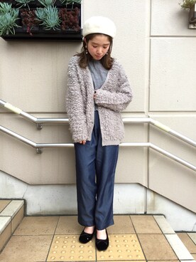 「ループ編み」｜Matanoriさん（レディース・154cm）の秋コーディネート