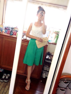 「GIUSEPPE ZANOTTI DESIGN（ジュゼッペザノッティデザイン）のアイテム（サンダル）」を使った、TSUNさん（レディース・162cm）の夏コーディネート