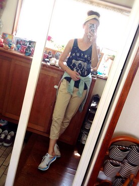 「☆のアイテム（その他、その他）」を使った、TSUNさん（レディース・162cm）の夏コーディネート