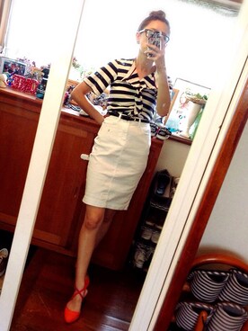 「なしのアイテム（その他、その他）」を使った、TSUNさん（レディース・162cm）の夏コーディネート