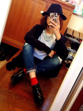 「UNIQLO（ユニクロ）のアイテム（ハット、その他）」を使った、TSUNさん（レディース・162cm）の秋コーディネート