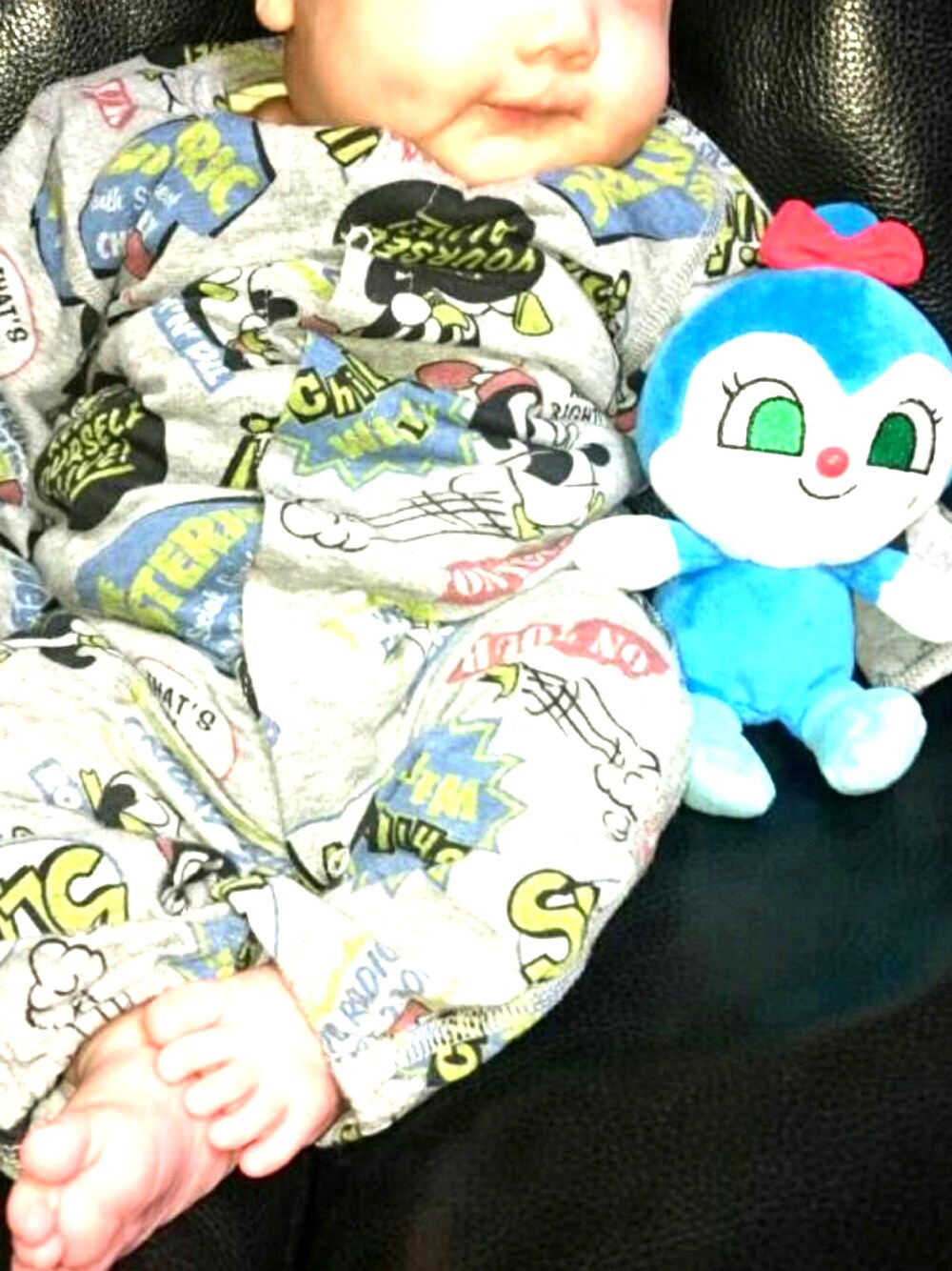 「おとこのこ、0歳2ヶ月、コキンちゃん相方」｜「トイザらスのアイテム（おもちゃ、ブルー系）」を使った、EITA☆MAMAさん（キッズ・50cm）の春コーディネートの1枚目の写真