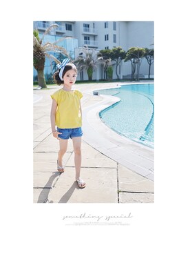 「thejany（ジェイニー）のアイテム」を使った、TheJanyJapanさん（キッズ・120cm）の夏コーディネート