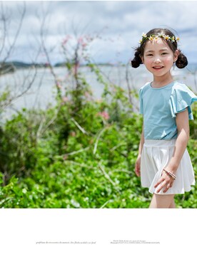 「thejany（ジェイニー）のアイテム」を使った、TheJanyJapanさん（キッズ・120cm）の夏コーディネート