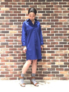 「NOMBRE IMPAIR（ノンブルアンペール）のアイテム（シャツワンピース）」を使った、tahara.さん（レディース・164cm）の春コーディネート