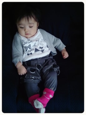 「HAKKA（ハッカ）のアイテム」を使った、cocotaro-npeさん（キッズ・70cm）の春コーディネート