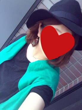 「ハットコーデ」｜Yuu.さん（レディース・155cm）の夏コーディネート