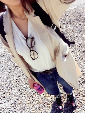 「ハットコーデ」｜Yuu.さん（レディース・155cm）の秋コーディネート