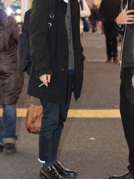 「COMME des GARCONS HOMME（コム デ ギャルソン・オム）のアイテム（その他アウター）」を使った、YŪKIさん（メンズ・167cm）の秋コーディネート