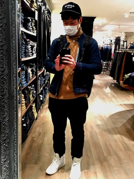 「SHIPS（シップス）のアイテム（ブルゾン）」を使った、いがさん（メンズ・174cm）の秋コーディネート