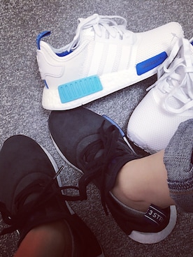 「adidas Originals（アディダスオリジナルス）のオリジナルス エヌ エム ディー [NMD RNR PK]（スニーカー）」を使った、__loveyui__さん（レディース・152cm）の春コーディネート
