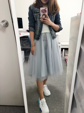 「adidas Originals（アディダスオリジナルス）のオリジナルス エヌ エム ディー [NMD RNR PK]（スニーカー）」を使った、__loveyui__さん（レディース・152cm）の春コーディネート